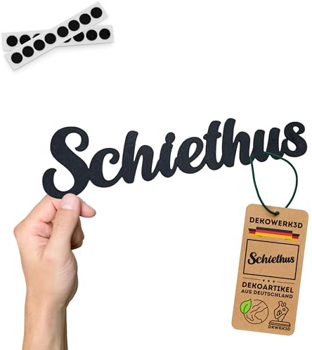 Schiethus Türschild - WC Schild Lustig - Wandtattoo Toilette - Türaufkleber - Aufkleber Toilettentür - Gäste Bad Schild - Deko BIlder Toilette - Toilettenschild Lustig - Dekoaufkleber (M)