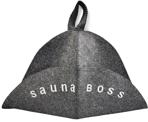 GMMH Einzigartiger Saunahut aus Wollfilz, Saunamütze mit witzigen Motiven für Damen und Herren, Filz Kopfschutz Saunakappe Filzkappe Mütze Filzhut Kappe Sauna, Finnische Sauna