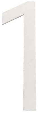 WANGZEYU House Numbers 3D House Number Sticker Self-adhesive Plastic Plaque Sign Numeral Plate Mailbox Apartment Hotel Room Number Modern Home Stickers Front Door Numbers(White 1)