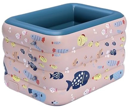 MAMAO Secchio da Nuoto Portatile per Bambini, Vasca da Bagno Interna per Uso Domestico, Vasca da Bagno Pieghevole, Piscina Gonfiabile, Vasca da Bagno Gonfiabile per Esterni Pink
