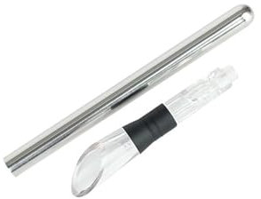 VNSMM Funda enfriadora Barra enfriadora de Vino de Acero Inoxidable, Enfriador de Vino 3 en 1 con vertedor de Vino, aireador y sin Hielo Enfriador de Vino