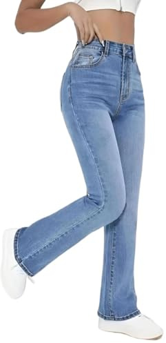 JMORCO Jeggings Donna Jeans da Donna, Pantaloni in Denim Lavato a Vita Alta, Versatili, Casual e snellenti(M)