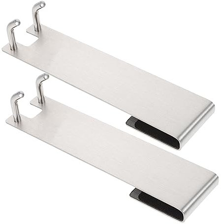 NUOBESTY 2pezzi Ganci Per Porte Doccia in Acciaio Inox Ganci Per Porte in Vetro Senza Foratura Per Appendere Asciugamani e Oggetti Nel Bagno Funzionali e Durevoli