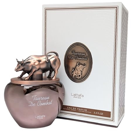 Lattafa Taureau de Combat Eau de Parfum, Bronze Metallisch, Luxuriöses Parfüm mit Stier-Skulptur, 100 ml