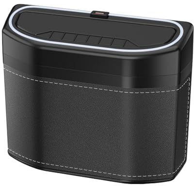 Corbeille à déchets de voiture - Porte ordures de voiture avec lumières tactiles, solution hygiénique pour VUS Aut ou Pick-Up Bateaux et Minivan