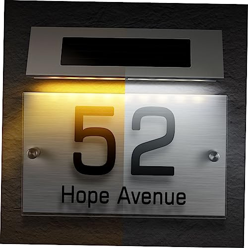 jojofuny Lampe Murale Solaire 18 Led Bicolore Pour Numéros De Maison Pour L'extérieur, Panneau Lumineux Solaire à Del, Éclairage Extérieur Autonome Pour Adresse Visible La Nuit,