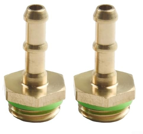 Yhenlovtt Spruzzatore regolabile in acciaio inossidabile con leva di bloccaggio e doppie punte in ottone, compatibile con tubi da 3/8 e 1/4, nebbia variabile da spruzzare per giardinaggio all'aperto