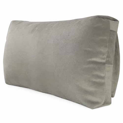 Rutschfestes Kopfkissen,Relaxkissen für Kopfstütze, Leder-Liegestuhlkissen,Neck Support Pillow Roll with,für Sessel und Sofa, Ergonomisches Rückenkissen,zur Nackenstütze (Grau)