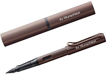 Lamy Füllhalter Lx Modell 090, Feder M, inkl. Laser-Gravur, Farbe Marron