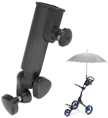 mumisuto Golf Umbrella Holder, Golf Trolley Umbrella Holder Universal Adjustable Anti-Fall Umbrella Rack Golf Accessories Plastic Golf Cart Umbrella Stand Golf Trolley Umbrella Holder