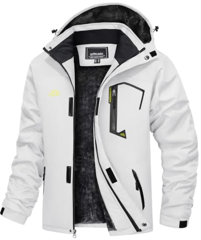 TACVASEN Men Jackets Winter Jackets for Men Waterproof Jacket Mens Hooded Warm Windproof Jacket