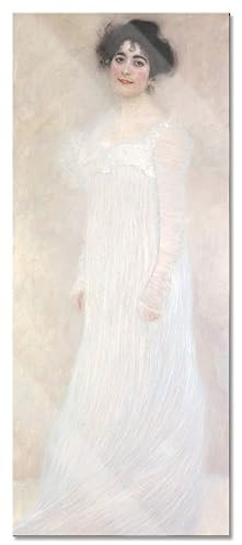 Pixxprint Glasbild Panorama, Wandbild aus Echtglas, Gustav Klimt - Serena Pulitzer Lederer, 100x40 cm, inkl. Aufhängung und Abstandshalter