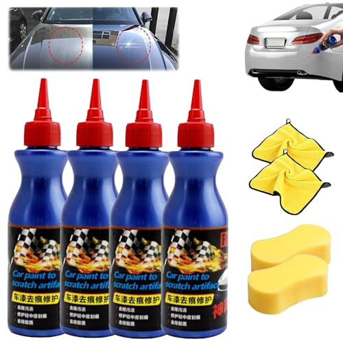Kratzer-Reparaturwachs fürs Auto, Auto-Kratzer-Entferner-Set, Auto-Wachs-Kratzer-Entferner, Autolack-Kratzer-Reparatur, Premium-Auto-Kratzer-Entfernungs-Set, Nano-Auto-Kratzer-Entfernungsspray (4PCS)