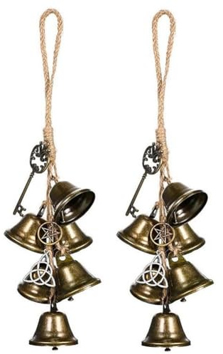 HiCOZZIE 2 Stück zum Aufhängen An der Tür, Hexenglocken, Windglocke, Retro-Wind