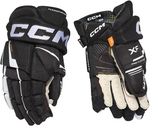 CCM Tacks XF Senior Eishockey Handschuhe (Schwarz/Weiß, 14 Zoll)