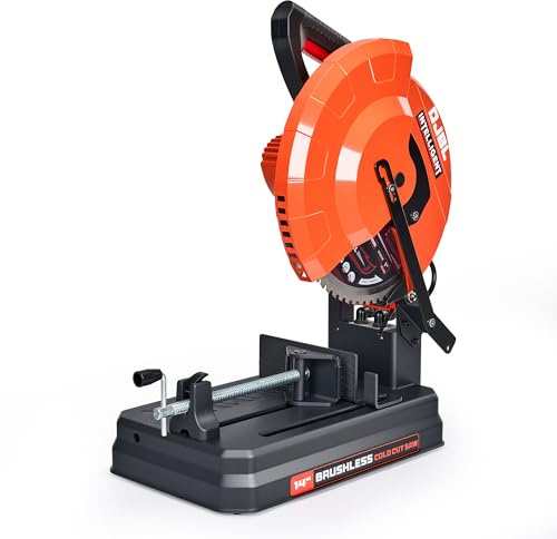 DJBL 355mm Brushless Metal Cutting Saw 3500W 3 Cutting Speeds 45° Angle Capability, 66 Teeth Ferrous Metal Blade, 220V
