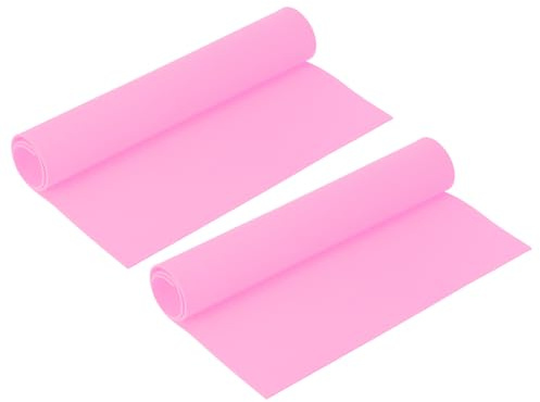 sourcing map Fogli in schiuma EVA, 48 x 30 cm, 1 mm, per progetti artigianali, fai da te, cosplay, modellazione, colore rosso rosa, 2 fogli