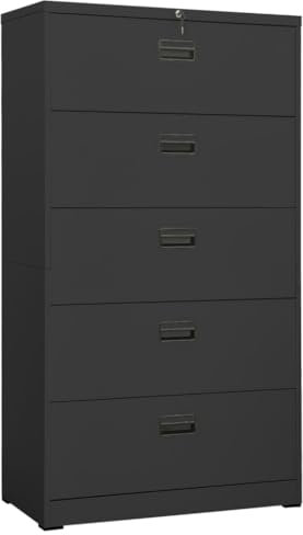 Schränke & Aufbewahrungs-Aktenschränke Aktenschrank Anthrazit 90x46x164 cm Stahl