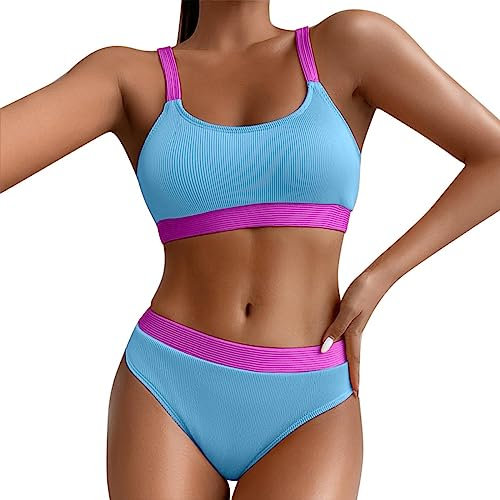 SRZYMJ Bademode Damen Oberteil Triangel Bikini Bikini Damen Bauchweg Bikini Türkis Badebekleidung Baderock Damen Bauchweg Tanga Bikini Bikini Push Up Damen Baderock Bikini Damen Sexy c M