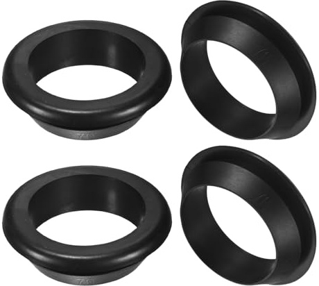 M METERXITY 4-Pack Cable Railing Rubber Grommets, 70mm Drill Hole 60mm ID Eyelet Ring Gasket for Wiring, Wire Cable, Automotive, Metal Cable Railing Post, Car Grommet [Black]