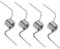 WEKADRIN 4pcs Refrigerator Door Spring High-strength Steel for Fridge Door Mechanism
