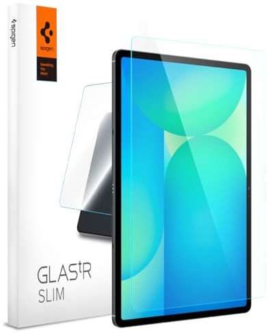 Spigen Schutzfolie [1 Stück] für Samsung Galaxy Tab S10 FE Plus | Gehärtetes Glas, Kristallklar, Kratzfest, Hochauflösend, Hüllenfreundlich, 9H Härte Folie