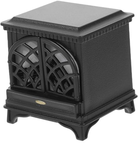 DRESSOOS Mini Cheminée Éclairée pour Maison De Poupée Accessoire De Mobilier Miniature Meuble Décoratif pour Intérieur
