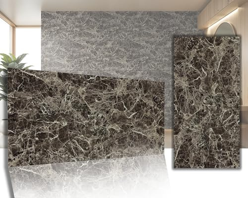 Panneau mural effet marbre, revêtement mural en PVC de haute qualité, 120 x 60 cm, épaisseur 2,5 mm, résistant à l'eau et aux UV, résistant à l'humidité, alternative aux carreaux et
