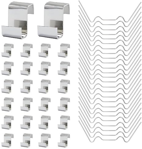 VEGCOO 75 W Clips for Greenhouse Glass and 75 Z Clips for Greenhouse Glass,Greenhouse Glazing Clips,Greenhouse Window Clips,Stainless Steel Glass Clips for Green House