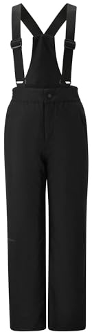 Ziener Kinder ABOL-Z Ski-Hose/Schnee-Hose | wasserdicht, Träger, Black, 164