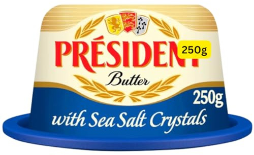 French Butter with Sea Salt Crystals Presidents 250g (1x250g)
