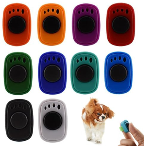 Generico Dog Training Clicker | Sound Pet Supplies 10 Pieces Interactive Cat for Doggy Kitten Small Medium Large Home Travel Outdoor Obedience Trick Socialization