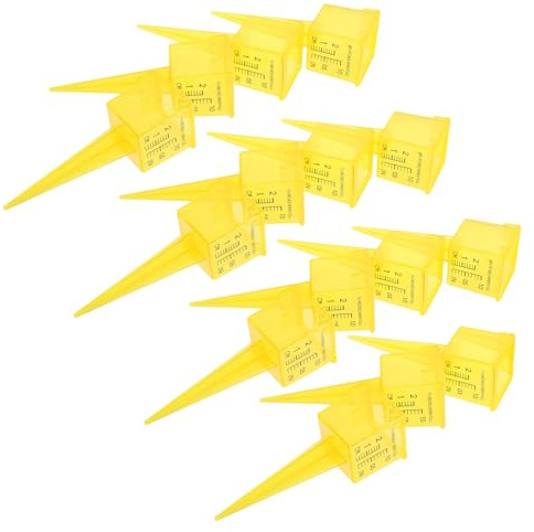 jojofuny Lot de 15 Pluviomètres Manuels d'Extérieur 38 CM en Plastique Résistant UV Indicateur de Pluie Précis pour Pelouse et Arrosage Automatique Outil de Mesure des Précipitations