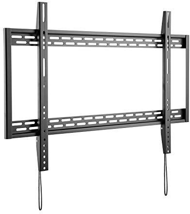 TOOQ LP41130F-B - Support Mural Fixe pour Moniteur/TV/LED de 60 à 100, Poids jusqu'à 130 kg, Distance au Mur 32 mm, Ultra Slim, VESA jusqu'à 900x600, Noir