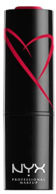NYX Professional Makeup Lippenstift mit Satin-Finish und ultra-gesättigter Farbe, Shout Loud Satin Lipstick, Cherry Charm (Pink)