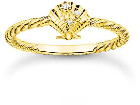 THOMAS SABO Ring Seil mit Muschel vergoldetes Silber TR2400-414-14-52
