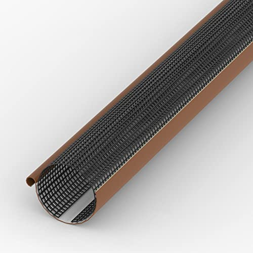 125mm-150mm Laubschutz Dachrinne Netz Gitter Laubfang Regenrinneschutz Laubschutzgitter 2m lang schwarz (10)