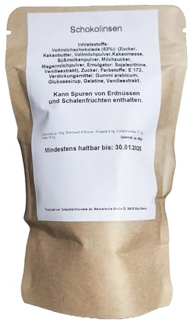 Schokolinsen bedruckt Motiv - Adventszeit - Vollmilchschokolade (150)