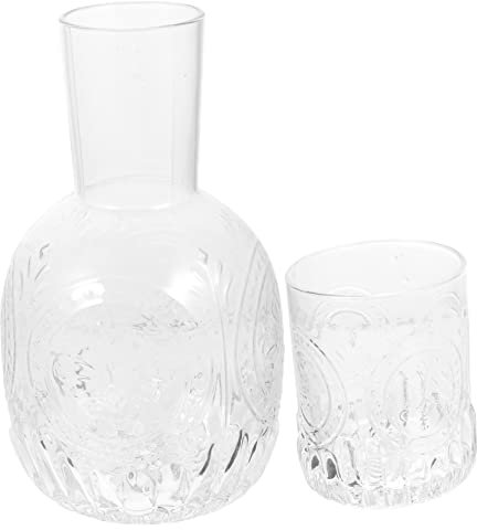 Jarra de Agua de Vidrio 1 Juego 880ml y 265ml para Hogar