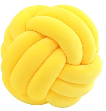 PTKG Knotenkissen, Geknotetes Kissen, Knot Kopfkissen, Zierkissen Knoten, Plüsch Kissen Weiche, Knoten Ball Kissen,A13,20cm