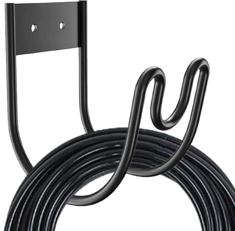 Hose Pipe Holder - Garden Hose Holder | Heavy Duty Metal Hose Hanger, Hose Reel Hanger Wall Mounted for 100/110/150 FT Water Hose Extension Cords Vacuum Hose Storage and Extension Cords