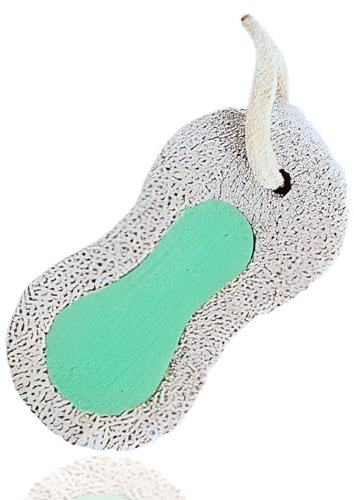 PARENCE.- Natürliches Peeling Bimsstein mit Kordel - 10x5x1,8 cm - Fußbehandlung, Pediküre