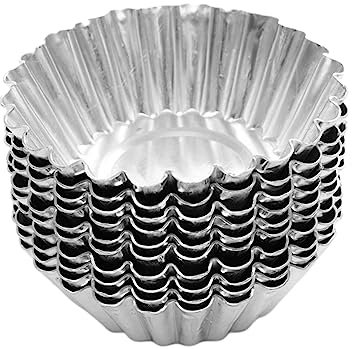 SHOWERORO 40 Pezzi Per Crostate in Antiaderente Stampa Per Cupcake Muffin Teglia Per Tortine Biscotti