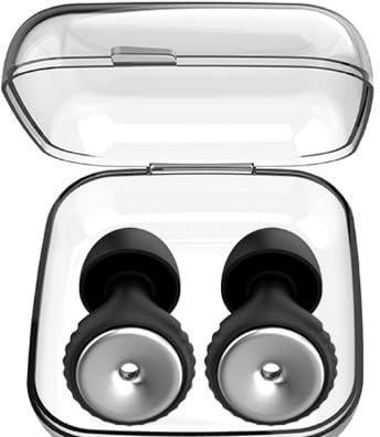 2 Ear Plugs,28dB Noise Reduction, Noise Relief,Soft Earplugs for Sleep,Reusable Hearing Protection in Silicone,Reducing Earplugs for Work,Travel,Focus,Conversation,8 Ear Tips in XS/S/M/L(Silver)