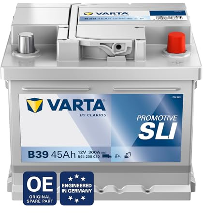 VARTA ProMotive SLI (B39) 12V 45Ah 300A - Robuste Nassbatterie für Nutzfahrzeuge vibrationsresistent - Starterbatterie KFZ mit hohem Energiebedarf - Bleisäurebatterie mit zuverlässiger Startkraft