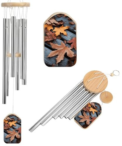 Windspiel aus Holz für draußen, einzigartige Aluminiumrohre, Gedenk-Windglocke, groß, tiefer Ton, Windspiel für Terrasse, Garten, Dekoration, Geschenk für Mutter, Frauen, Nachbarn