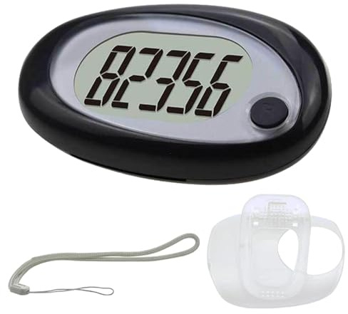 Step Counter, 3D Pedometer with Clip and Cord | Pedometer for Elderly Standby Time with Error Running, Indoor and Outdoor