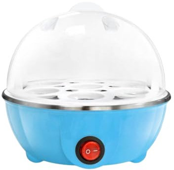 Electric Egg Boiler - Quick And Healthy Cooking Large Capacity Electric Egg Cooker PP Eggs Boiler Egg Steamer Boiled Egg Blue 1 Layer UK