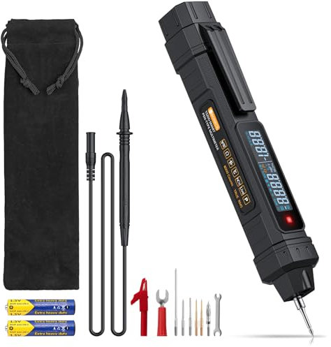Neoteck 3-in-1 Multimeter Pen with AC/DC Voltage Tester, Resistance, Capacitance, Continuity, Diode, Phase Sequence & NCV Detection – 6000 Counts Intelligent Digital Tester