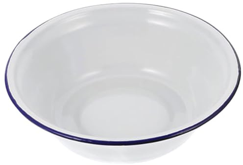 Zerodeko Kleiner Backformen aus Weißer Emaille Tiefe Runde Kuchenform Ofenfest und Robust Klassischer Vintage Look für Backen und Kochen